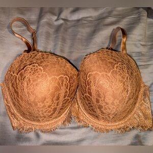 Dream angels Victoria’s Secret lace brown bra size 36DD